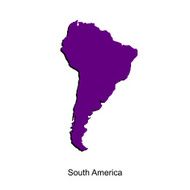 Map of south america for your design