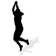 Vector silhouette of a woman N1331