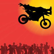 Vector silhouette of a motorcycle N4