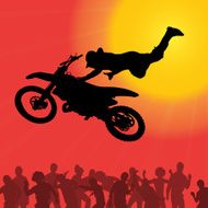 Vector silhouette of a motorcycle N8