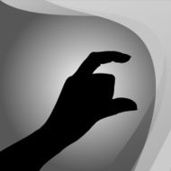 Vector silhouette of a hand N15