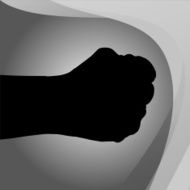 Vector silhouette of a hand N17