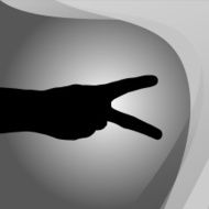 Vector silhouette of a hand N18