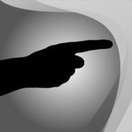 Vector silhouette of a hand N19