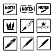 Business icons pen and pencil