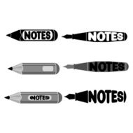 Business icons pen and pencil N3