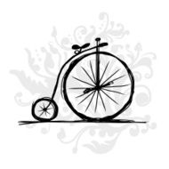 Bicycle retro sketch for your design