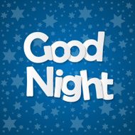Starry Sky Good Night Concept Vector Illustration N3