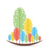 abstract tree forest banner design