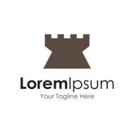 Tower castle fortress building icon simple elements logo