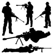 Sniper silhouettes