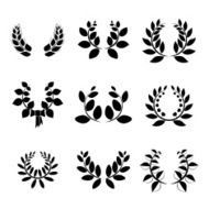 Set of little laurel wreaths