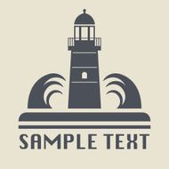 Lighthouse icon or sign N2