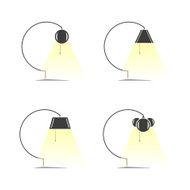 Set of silhouettes lamps N2