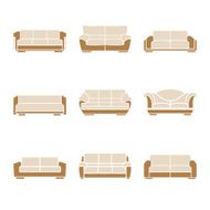 Set of stylish sofas