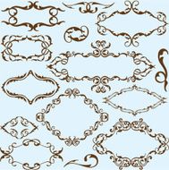 Vintage nice art ornate set