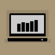 Laptop icon or sign