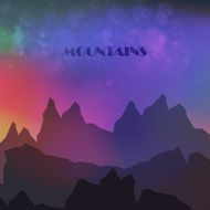 Abstract colorful Mountains N3