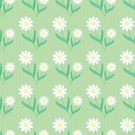 Seamless background of daisies on green N2