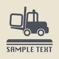 Fork lift icon or sign