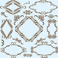 Baroque set of art elements N2