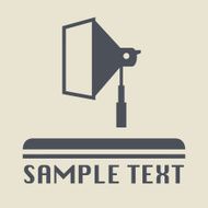 Studio flash icon or sign