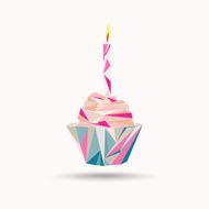 Vector icon of muffin