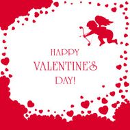 Cupid and Valentines hearts N2