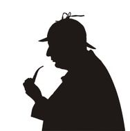 Sherlock Holmes silhouette famous detective