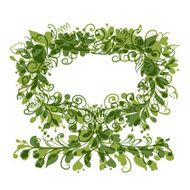 Floral tree green with frame for your text