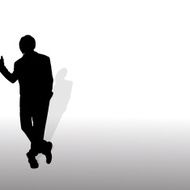 Vector silhouette of a businessman N12