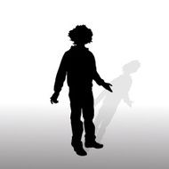 Vector silhouette of a man N396