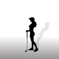 Vector silhouette of the woman N39