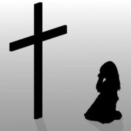 Vector silhouette of a girl N138