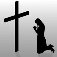 Vector silhouette of a woman N1348