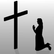 Vector silhouette of a woman N1350