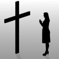Vector silhouette of a woman N1353