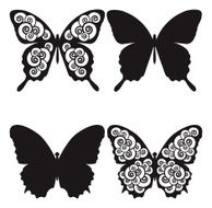 Butterflies and Spirals sihouettes