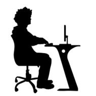 Vector silhouettes of man N40