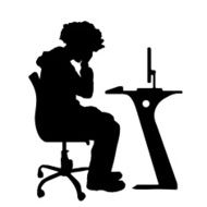 Vector silhouettes of man N41