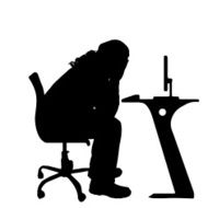 Vector silhouettes of man N42