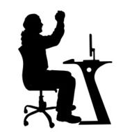 Vector silhouettes of man N43