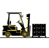forklift with pallet silhouette