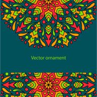 card with colored circular ornament