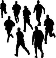 Jogging Away Silhouette Set