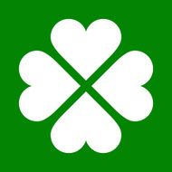 Clover with four leaves icon Saint Patrick