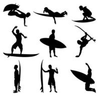 Surfers in action N2