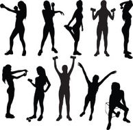 Healthy Exercise Silhouettes