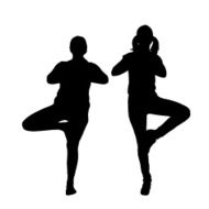 Vector silhouette of a couple N167