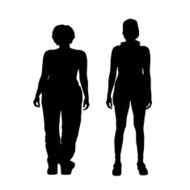 Vector silhouette of a couple N168